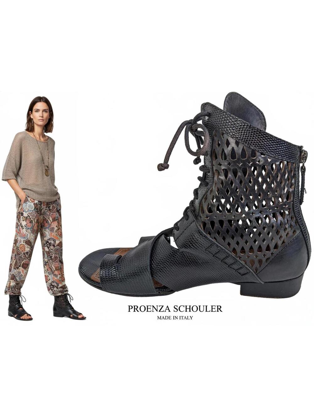 Proenza Schouler Italy Women Gladiator Sandals Leather 6.5